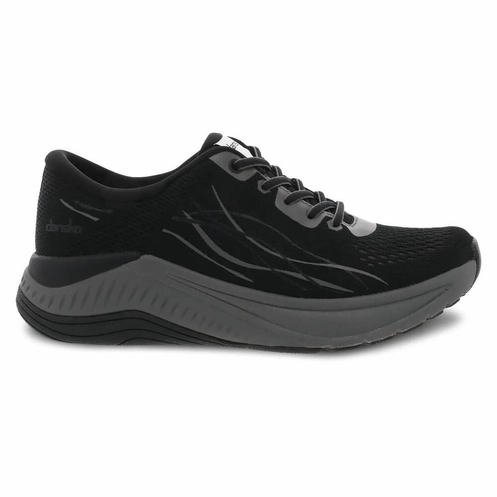 NEW DANSKO women's pace shoe in black/grey mesh